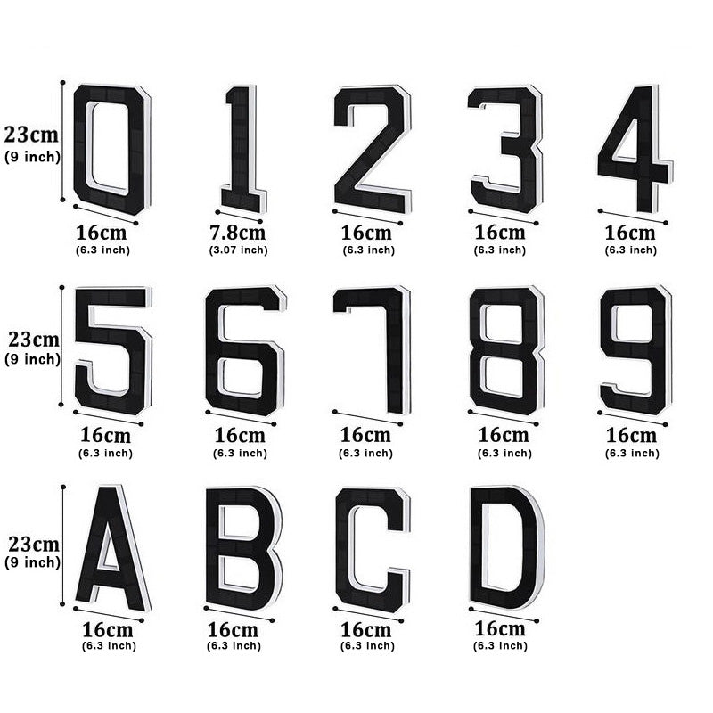 itoolmax solar lighted number house size