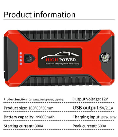 Démarreur de saut et power bank Pro