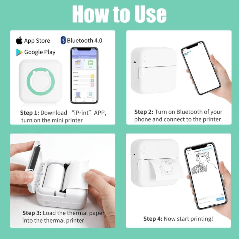 portable thermal printer how to use itoolmax