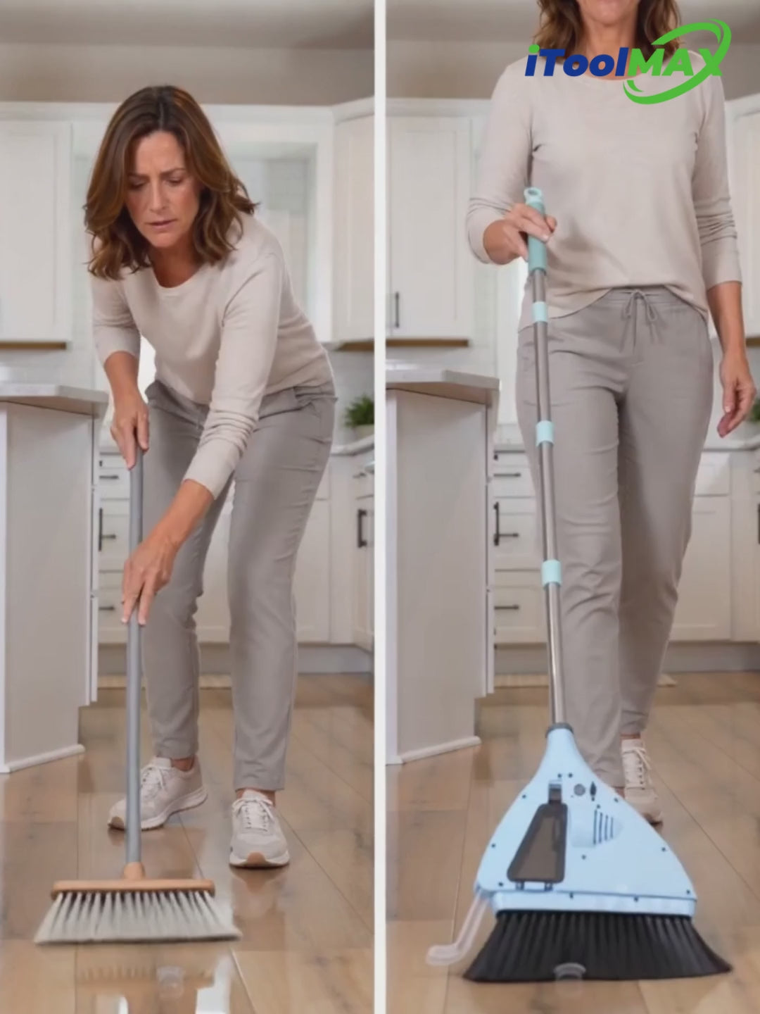 Load video: itoolmax 2 in 1 cordless broom vacuum video