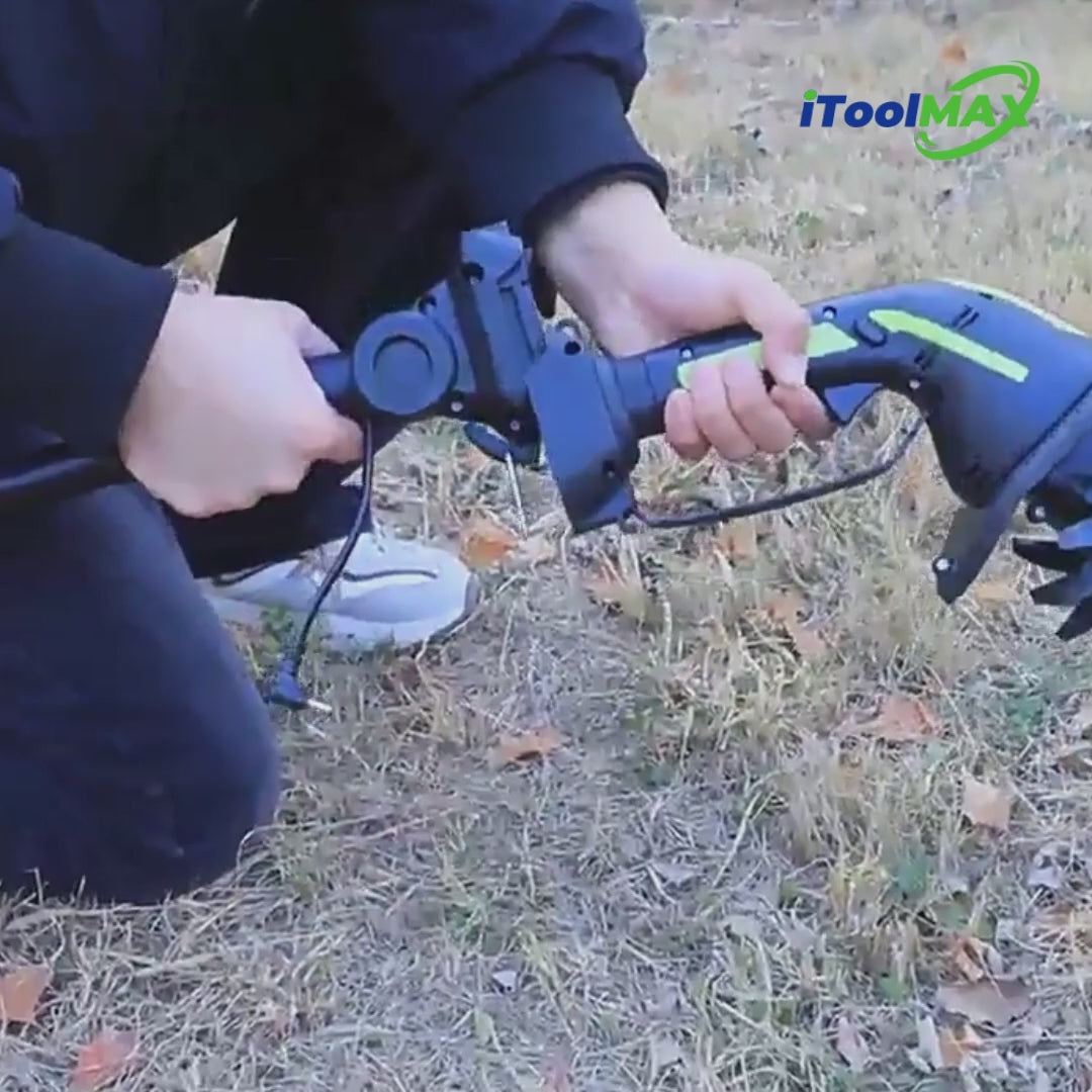 Load video: itoolmax lightweight cordless tiller cultivator