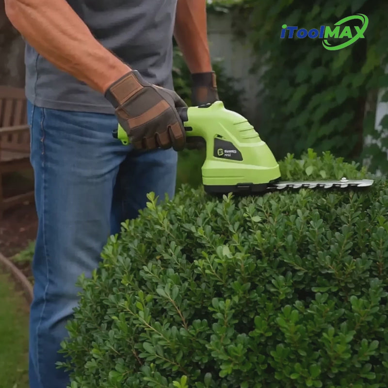 itoolmax 3 in 1 cordless hedge trimmer and shears
