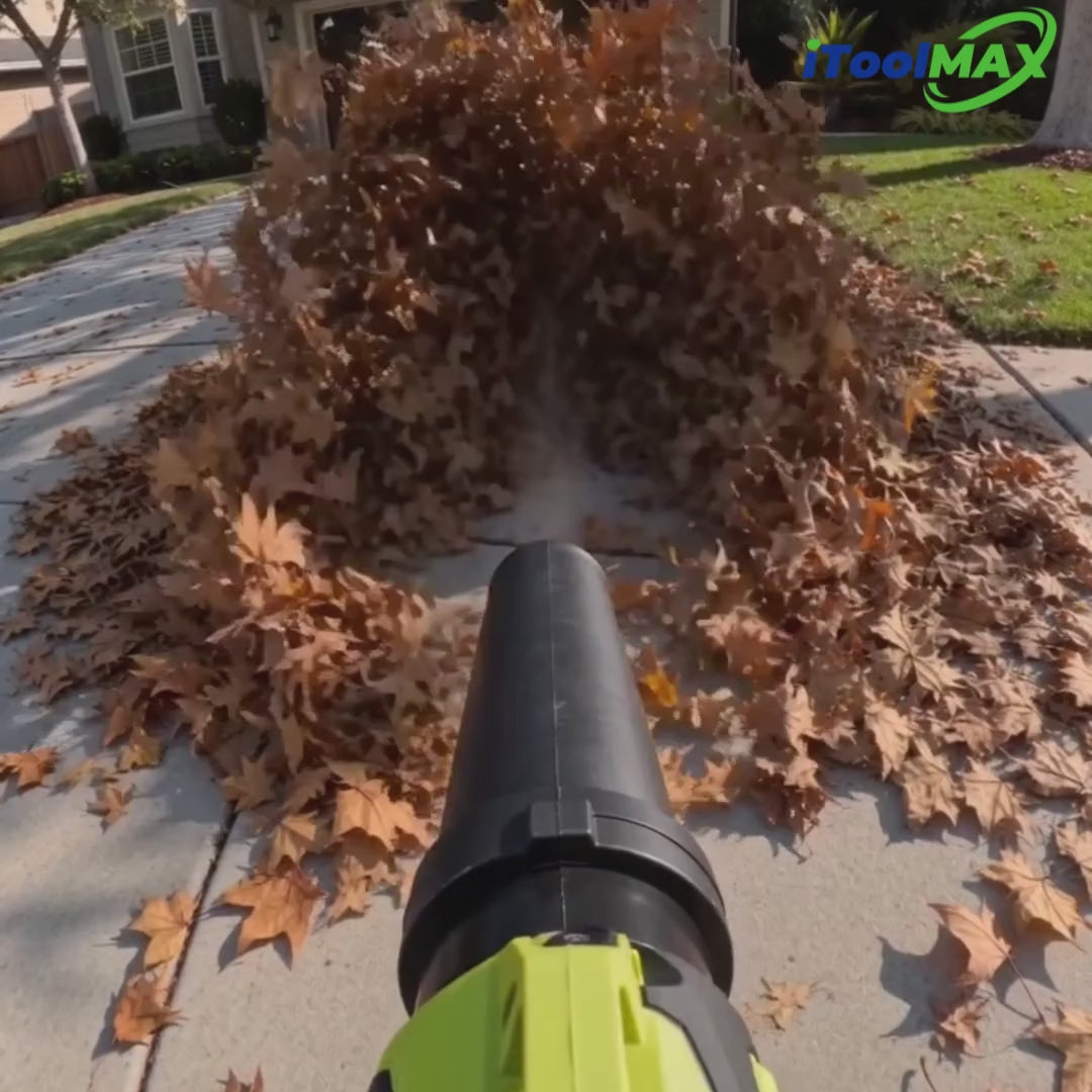 Load video: itoolmax 2 in 1 cordless leaf blower vacuum video